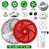10" x 80T 9" x 36T Carbide Tip Brush Cutter Blades with Universal Adapter Kit Alloy Steel Blades Compatible with Brush Cutter Trimmer Weed Eater
