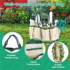 13Pcs Garden Tool Set Aluminum Alloy Gardening Hand Tools Starter Kit With Garden Bag Heavy Duty Outdoor Hand Tools With Non-Slip Ergonomic Handle For