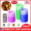 3Pcs Flameless Candles Votive Candles Wireless Battery Operated LED Flickering Candles w/ Remote Control Timer
