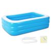Inflatable Swimming Pools Family Swim Play Center Pool Blow up Kiddie Pool for Family Inflatable Lounge Pool for Kids Baby Adult Inflatable Water Ball