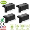 4Pcs Solar Powered LED Step Lights Outdoor Water-Resistant Dusk To Dawn Sensor Fence Lamps For Stairs Yard Railing