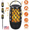 4 In 1 Wireless 5.3 Outdoor Speaker IPX5 Waterproof Patio Speaker LED Flame Speaker with 3 Flame Light Modes Hook Stake Wall Mount Holder Sync Up to 1