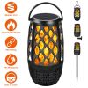 4 In 1 Wireless 5.3 Outdoor Speaker IPX5 Waterproof Patio Speaker LED Flame Speaker with 3 Flame Light Modes Hook Stake Wall Mount Holder Sync Up to 1