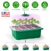 5Packs Seed Starter Tray With Grow Light Humidity Dome Germination Kit with 5-Level Brightness 4 Timers for Indoor Greenhouse