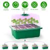 5Packs Seed Starter Tray With Grow Light Humidity Dome Germination Kit with 5-Level Brightness 4 Timers for Indoor Greenhouse