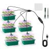 5Packs Seed Starter Tray With Grow Light Humidity Dome Germination Kit with 5-Level Brightness 4 Timers for Indoor Greenhouse