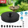 Solar Powered Fountain Pump Floating Bird Bath Pond Pump w/ LED Lights 7 Nozzles For Aquarium Garden Backyard Pond Pool Outdoor
