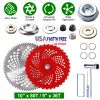 10" x 80T 9" x 36T Carbide Tip Brush Cutter Blades with Universal Adapter Kit Alloy Steel Blades Compatible with Brush Cutter Trimmer Weed Eater