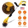 Cordless Electric Garden Tiller Cultivator With 20V Rechargeable Battery 3.93In Width 6.69In Depth 250RPM Max For Garden Yard Farm Lawn