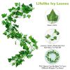 Artificial Ivy Battery Powered String Lights 360Pcs Leaves 100Pcs LED Beads Fake Leaf Fairy Lamps DIY Decorative Night Light For Wedding Kitchen Wall