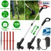 Electric Cordless Grass Trimmer Rechargeable Grass String Trimmer Garden Weed Cutter Lawn Mower 2A Battery with 5 Blades
