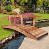 12-ft Cedar Garden Bridge with Side Rails