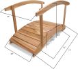 6-ft Cedar Garden Bridge with Side Rails