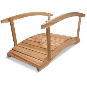 6-ft Cedar Garden Bridge with Side Rails