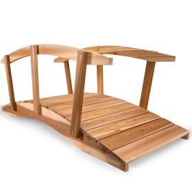 8-ft Cedar Garden Bridge with Side Rails