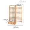 32w x 11d x 12h Planter Box with Trellis Privacy Screens Set
