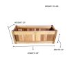 32w x 11d x 12h Planter Box with Trellis Privacy Screens Set