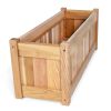 32w x 11d x 12h Planter Box with Trellis Privacy Screens Set