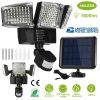 Solar Lights Outdoor 188 LEDs 1600lm Solar Security Lights Motion Sensor Lights 270°Lighting Angle Waterproof Dusk to Dawn Solar Wall Lights 360°Rotat