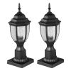 VEVOR 2 PCs Dusk to Dawn Outdoor Lamp Post Light Fixture 15.35in Pole Pier Mount
