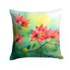 Missouri Hawthorns in Watercolor Throw Pillow Machine Washable, Indoor Outdoor Decorative Pillow for Couch, Bed or Patio, 18Hx18W