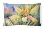 State Watercolor Flowers Throw Pillow Throw Pillow for Indoor Couch Bed Outdoor Patio Washable, New Mexico Yucca Flower 1689,12Hx16W
