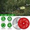 10" x 80T 9" x 36T Carbide Tip Brush Cutter Blades with Universal Adapter Kit Alloy Steel Blades Compatible with Brush Cutter Trimmer Weed Eater