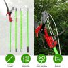 2 In 1 Extra Long Manual Pole Saw 8.23-15.12FT Extendable Tree Pruner for High Branches with Pruner Scissors 2 Double-hooked Saw Blades Goggles Gloves