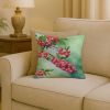 Pennsylvania Mountain Laurels in Watercolor Throw Pillow Machine Washable, Indoor Outdoor Decorative Pillow for Couch, Bed or Patio, 18Hx18W