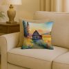 Montana Bitterroot in Watercolor Throw Pillow Machine Washable, Indoor Outdoor Decorative Pillow for Couch, Bed or Patio, 18Hx18W