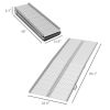 8' wheelchair ramp Portable folding ramp silver