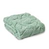 HGTV Triple Jacquard Carved Faux Fur Throw Blanket Quietude 50 x 70 inches