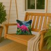 Washington Coast Rhododendrons in Watercolor Throw Pillow Machine Washable, Indoor Outdoor Decorative Pillow for Couch, Bed or Patio, 14Hx14W