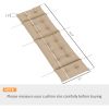 Outsunny Outdoor Chaise Lounge Cushion, Tufted Thick Patio Lounge Chair Cushion with Ties, 74.8" x 22" x 4", Beige