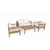 4-Piece Patio Furniture Set, Outdoor Furniture with coffee table, Patio Conversation Set Deep Seating with Thick Cushion for Backyard Porch Balcony