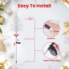 4 Pack Solar Christmas Tree Lights, Fiber Optic Cedar Tree with Star, 7-Color Gradient LED Garden Stake Lights