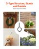 VEVOR 20 PCS Q-Hanger Hooks, 2.17 in Q Hanger String Light Hooks Outdoor, Heavy Duty Outdoor Screw Hooks with Security Buckle