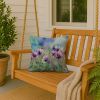 South Dakota Pasque Flowers in Watercolor Throw Pillow Machine Washable, Indoor Outdoor Decorative Pillow for Couch, Bed or Patio, 18Hx18W