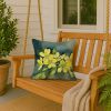 South Carolina Yellow Jessamine in Watercolor Throw Pillow Machine Washable, Indoor Outdoor Decorative Pillow for Couch, Bed or Patio, 18Hx18W