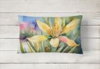 State Watercolor Flowers Throw Pillow Throw Pillow for Indoor Couch Bed Outdoor Patio Washable, New Mexico Yucca Flower 1689,12Hx16W