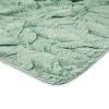 HGTV Triple Jacquard Carved Faux Fur Throw Blanket Quietude 50 x 70 inches