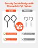 VEVOR 20 PCS Q-Hanger Hooks, 2.17 in Q Hanger String Light Hooks Outdoor, Heavy Duty Outdoor Screw Hooks with Security Buckle