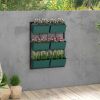 Outsunny 3-Tier Wall Planter Green with 6 Pots Hanging Planter Holder with Drainage for Flowers Vegetables