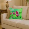 Vermont Red Clover in Watercolor Throw Pillow Machine Washable, Indoor Outdoor Decorative Pillow for Couch, Bed or Patio, 14Hx14W
