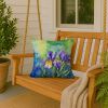 Tennessee Iris in Watercolor Throw Pillow Machine Washable, Indoor Outdoor Decorative Pillow for Couch, Bed or Patio, 18Hx18W