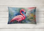 Nautical Collection Throw Pillow Throw Pillow for Indoor Couch Bed Outdoor Patio Washable, Flamingo 2859,12Hx16W