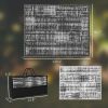 Reversible Outdoor Rug Carpet with LED Lights, Carry Bag & Ground Stakes for Backyard, Deck, Picnic, Beach, 10' x 8'