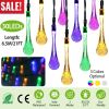 Outdoor Solar String Lights 21 Feet 30 LEDs Water Drop Solar Powered Lights Waterproof Solar Fairy Lights Decorative Solar Powered Lights for Home Pat
