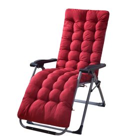 71x22in Chaise Lounger Cushion Recliner Rocking Chair Sofa Mat Deck Chair Cushion (Option: Plus_Red)