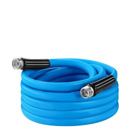 25FT/50FT 5/8" Non-Expanding Flexible Garden Hose Heavy Duty PVC Water Hose Leak-Resistant Kink-Free All-weather Burst 500PSI (Option: 25FT)